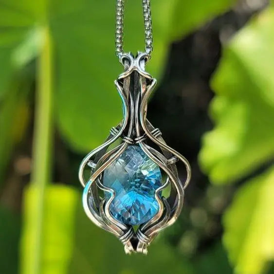 Kolor Vintage Niebieski w Srebrnym