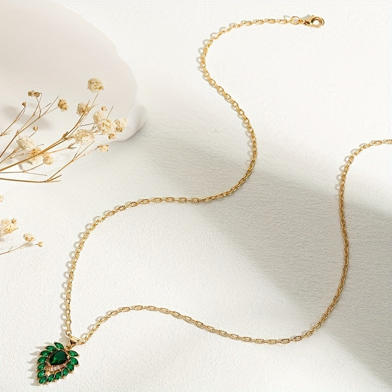 Naszyjnik Matilde Serce z Szmaragdem