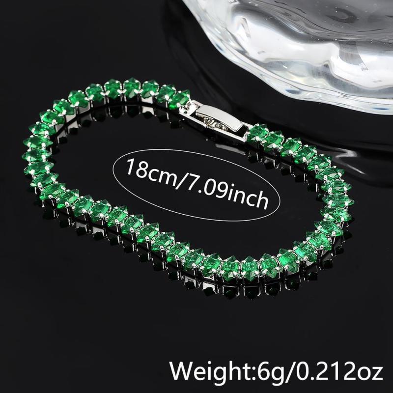 Bransoletka z Kamieniami Szmaragdowymi