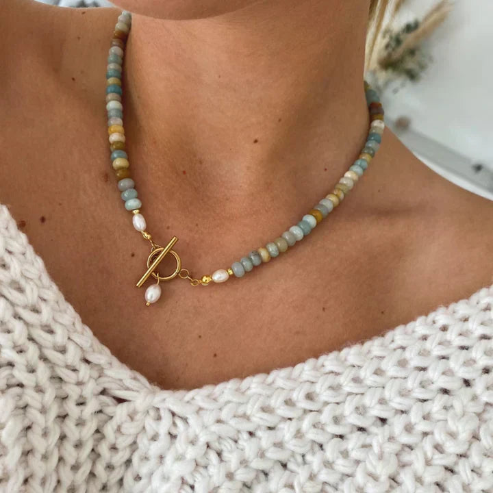 Złoty Wintage Naszyjnik z Kamieniami