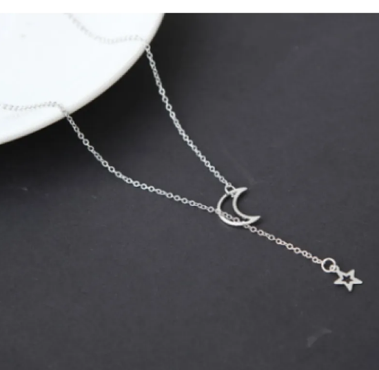Krótka Naszyjnik Gwiazda Księżyca