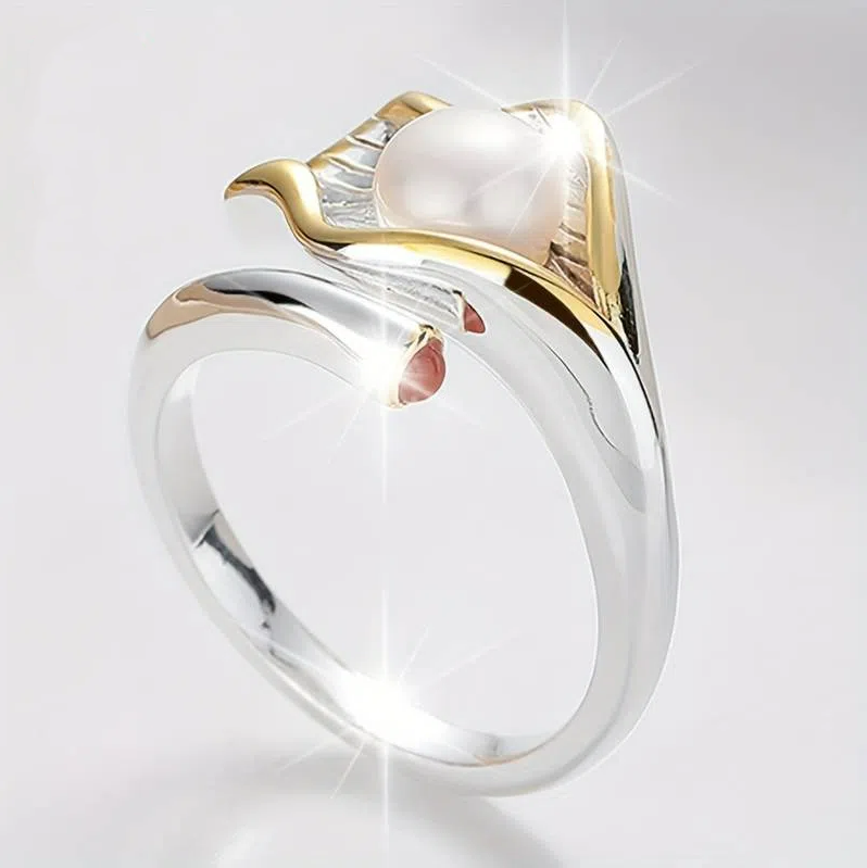 Vintage Bransoletka z Zielonymi Kwiatami i Perłami