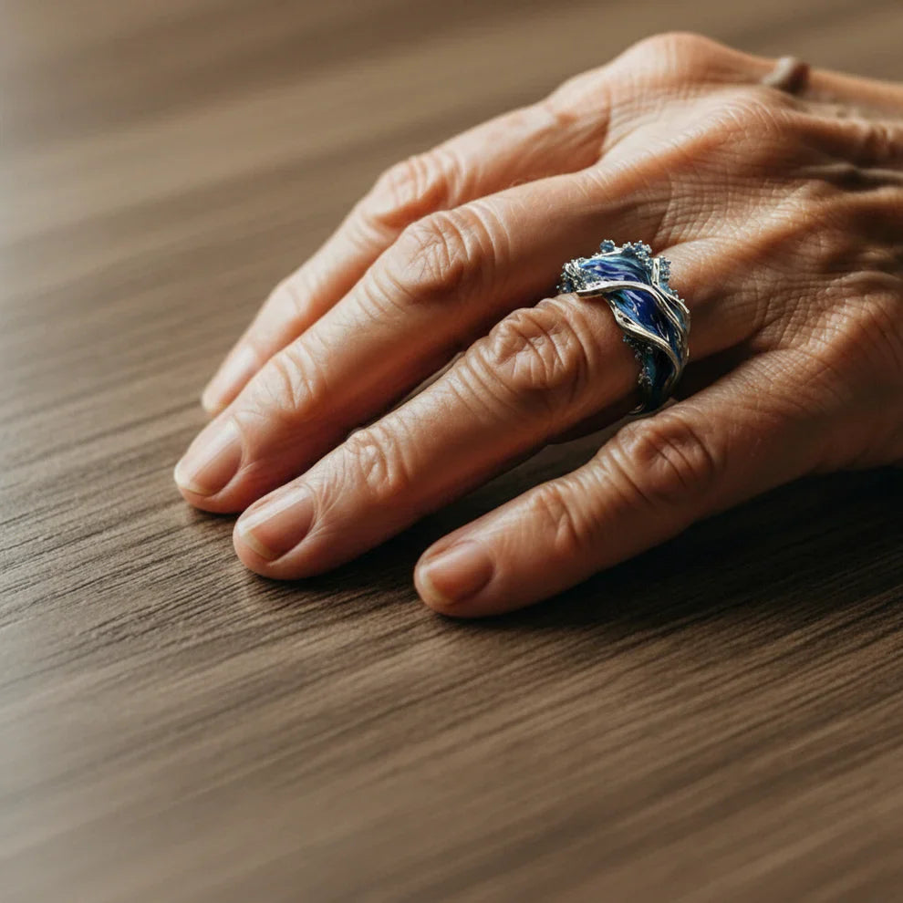 Vintage Złota Bransoletka z Fala Oceanu