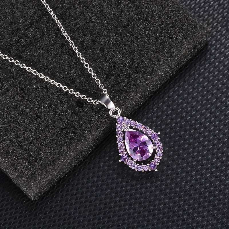 Kolczyki i naszyjnik Nadine Ametyst