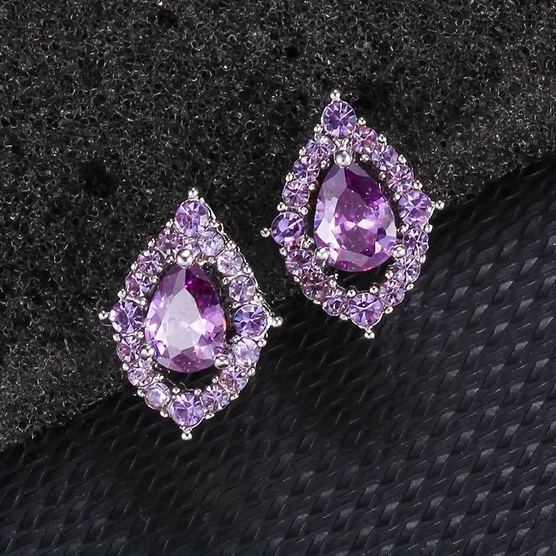 Kolczyki i naszyjnik Nadine Ametyst