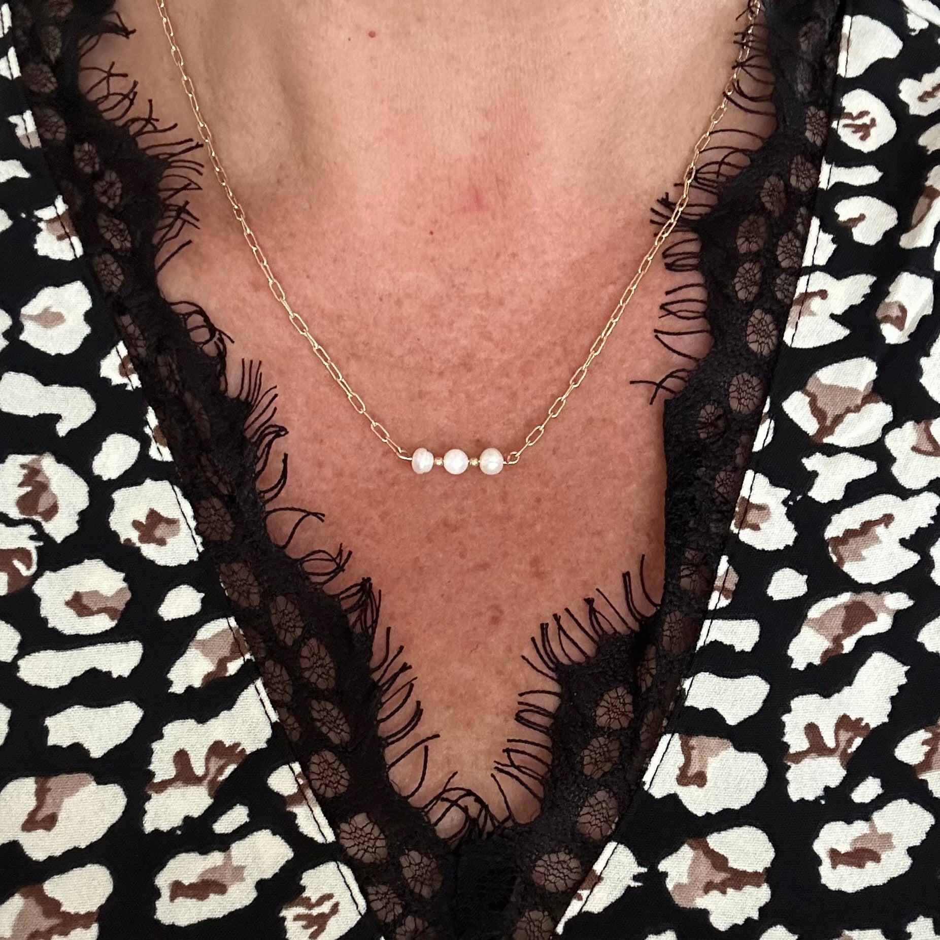 Kolczyk perłowy Trzy Życzenia