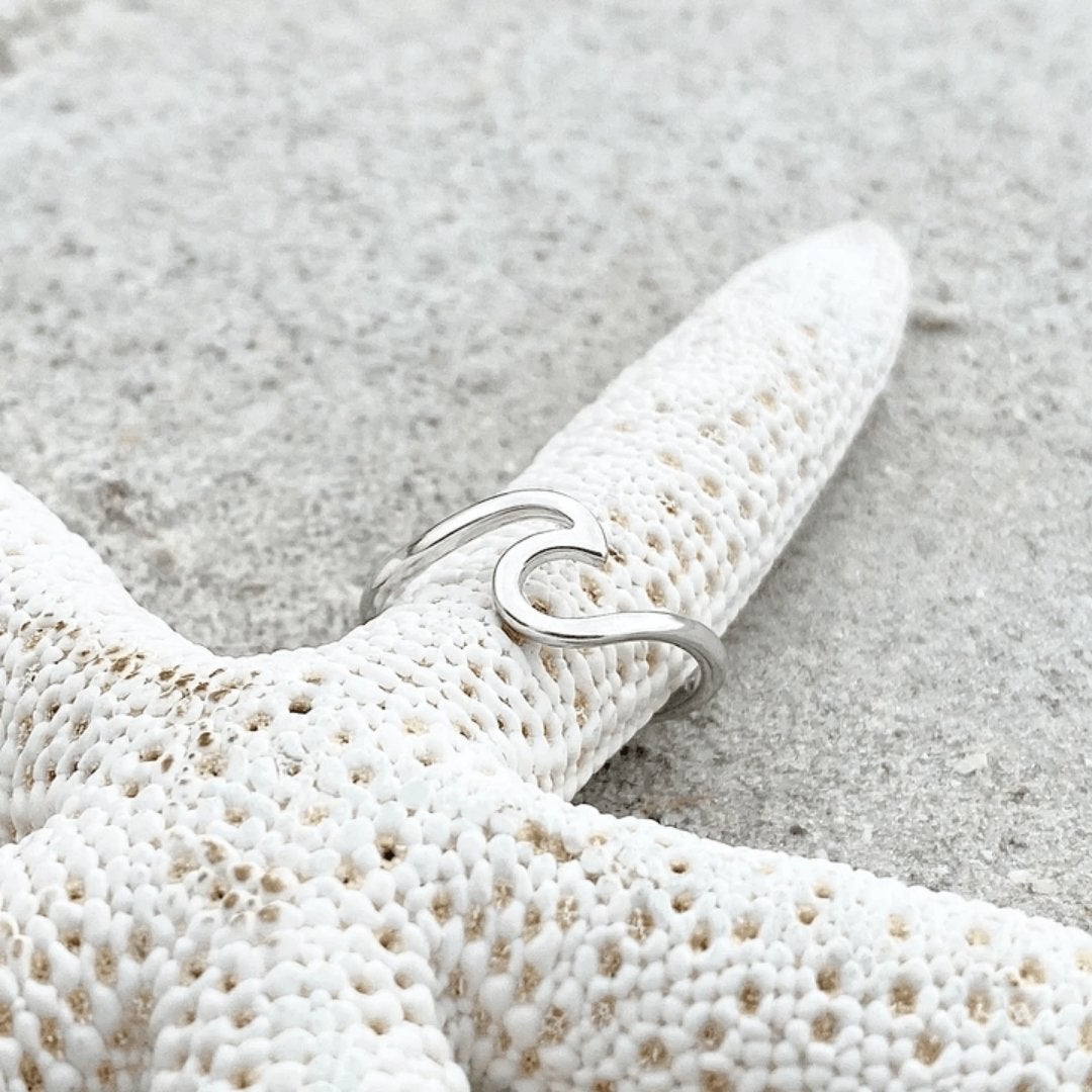 Srebrny Pierścionek Onda do Mar