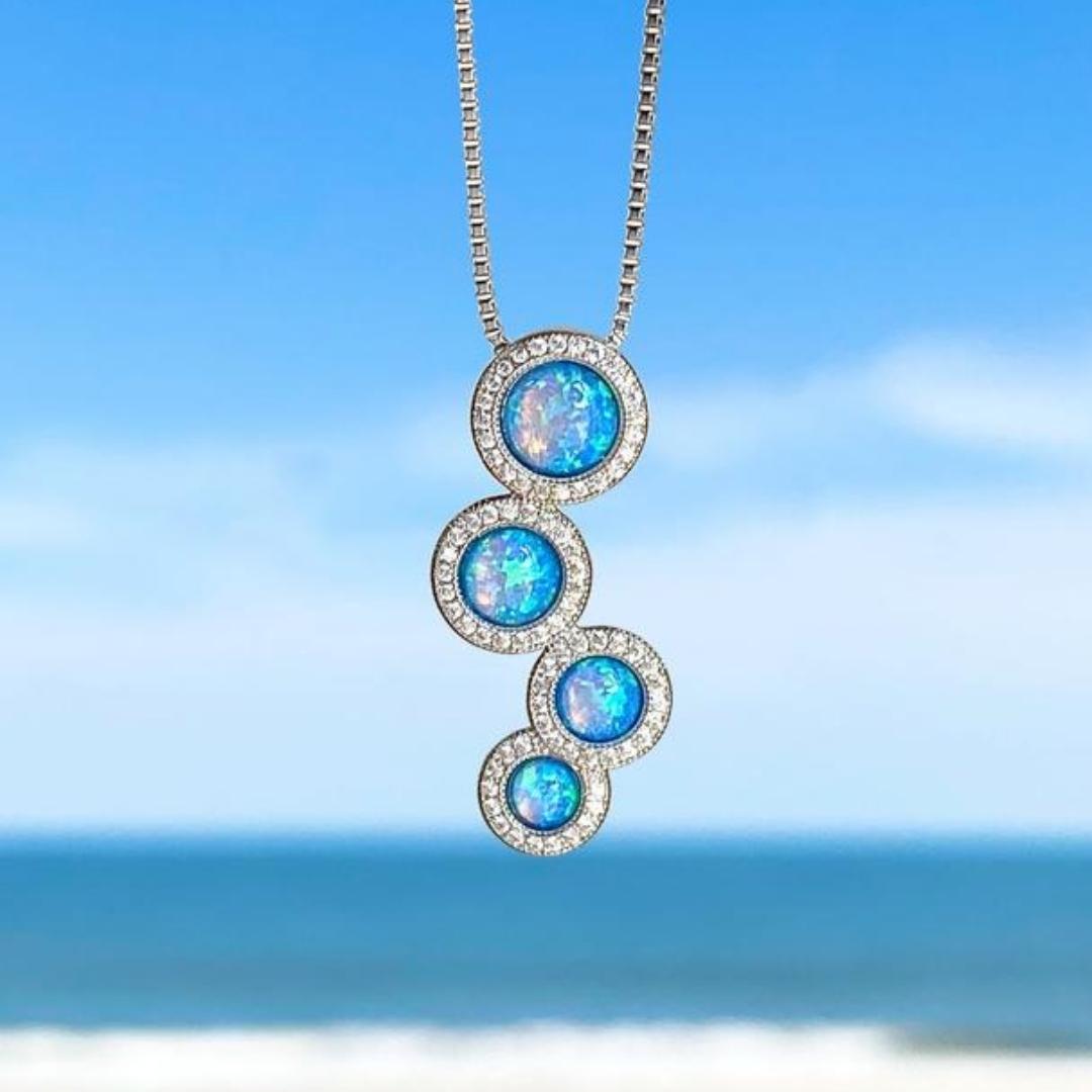 Kolczyk z Cyrkonem i Opalem w Srebrze