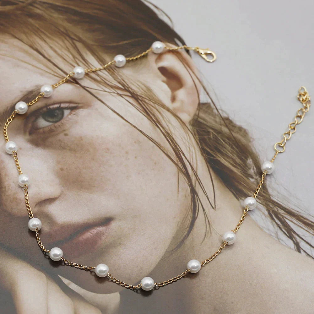 Mały Naszyjnik z Pereł w Złocie