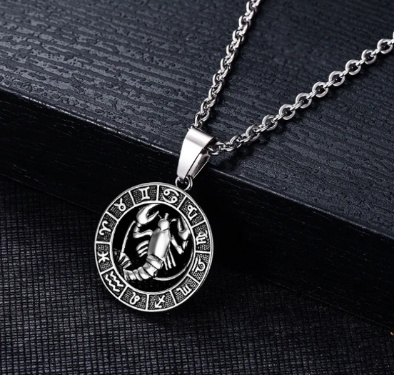 Zawieszka znaku Raka ze stali nierdzewnej