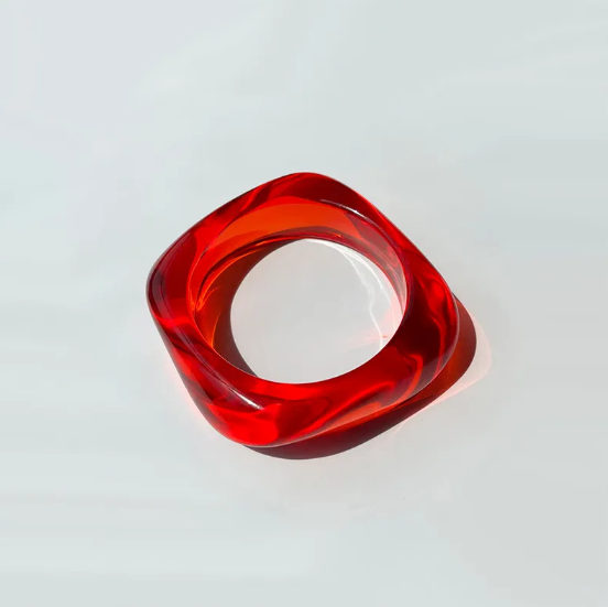 Kolorowa Kwadratowa Bransoletka z Akrylu